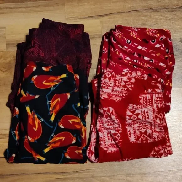 LuLaRoe One Size leggings 4 Pair! - Picture 1 of 1